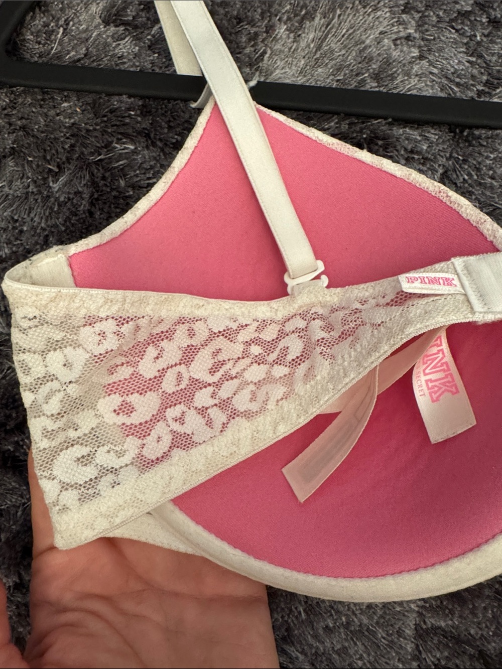 PINK Victoria's Secret Lace everyday t shirt Bra in Black and white - Picture 8 of 8